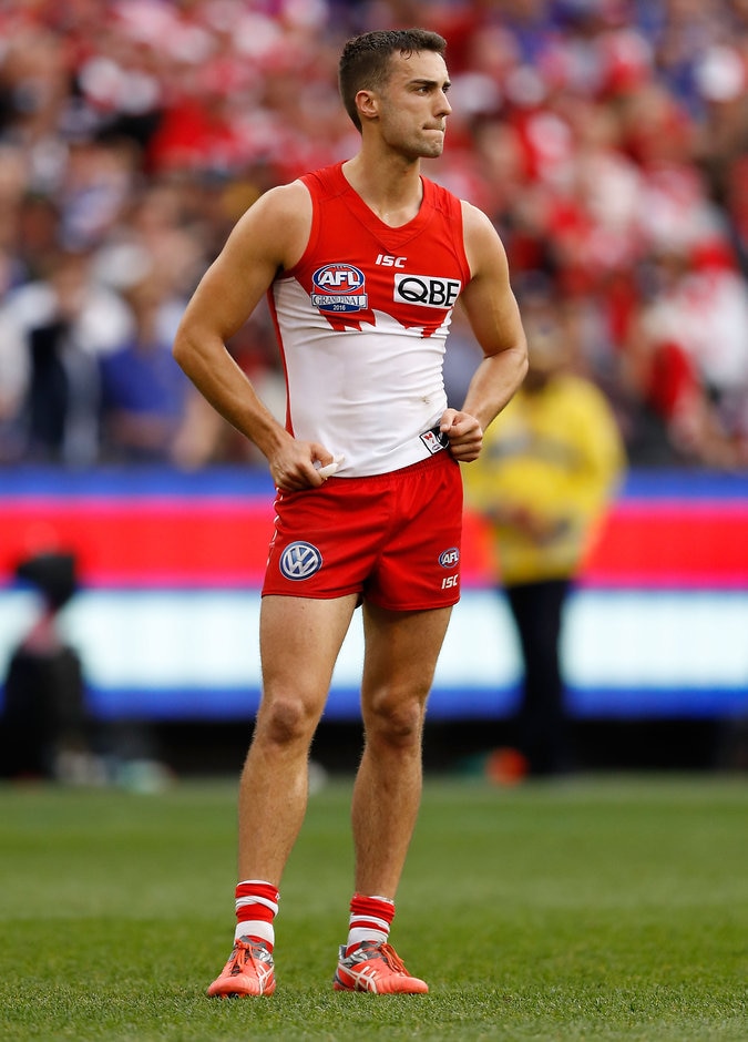 AFL 2016 Toyota AFL Grand Final - Sydney v Western Bulldogs MELBOURNE, AUSTRALIA - OCTOBER 01: Xavier Richards of the Swans looks dejected after a loss during the 2016 Toyota AFL Grand Final match between the Sydney Swans and the Western Bulldogs at the Melbourne Cricket Ground on October 01, 2016 in Melbourne, Australia. (Photo by Adam Trafford/AFL Media)